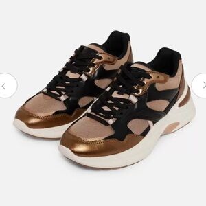 Aldo Women’s Bronze Colourblocked  Sneaker